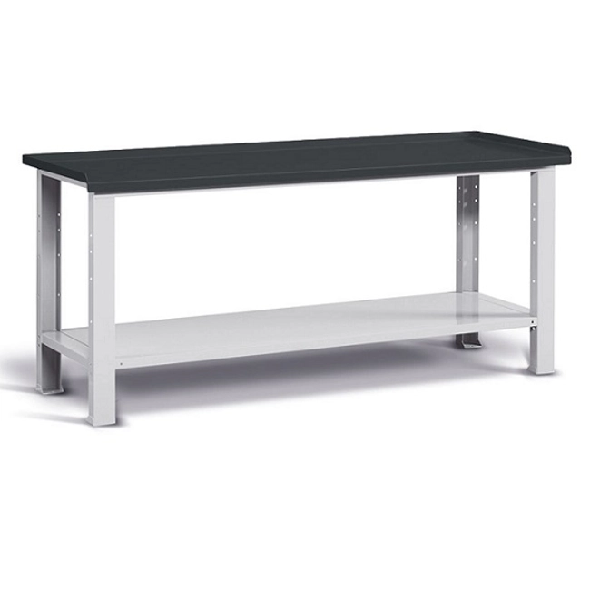 Vendita online Banco Work piano in acciaio mm.2007x705x855H - Grigio RAL7035+RAL7016